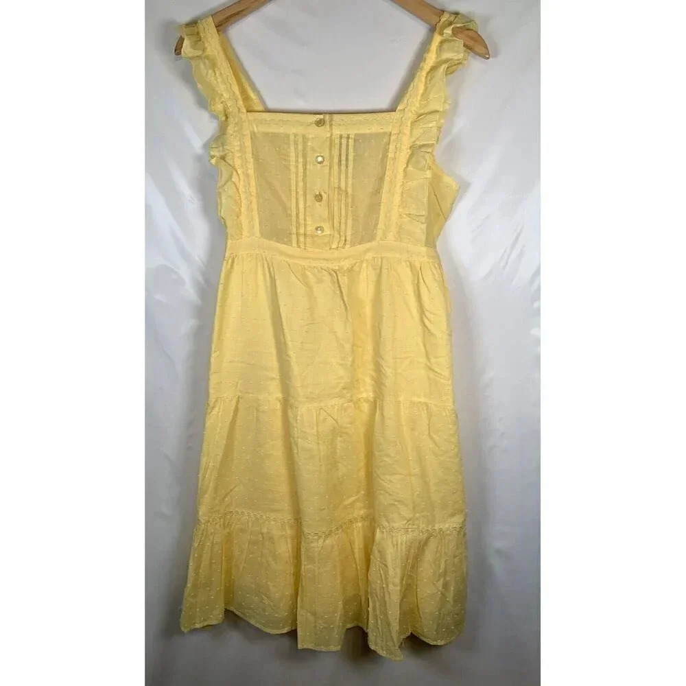 Sam & Max Yellow Ruffle Mini Dress